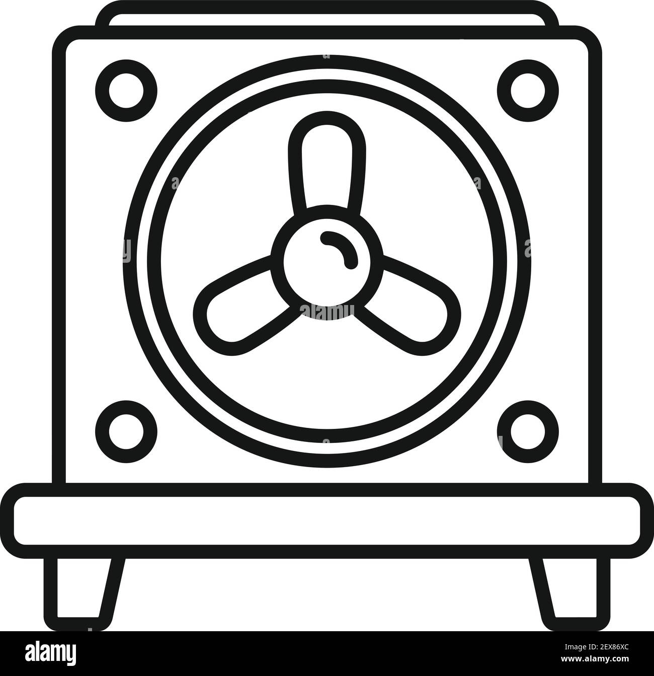 Ventilation fan stand icon, outline style Stock Vector