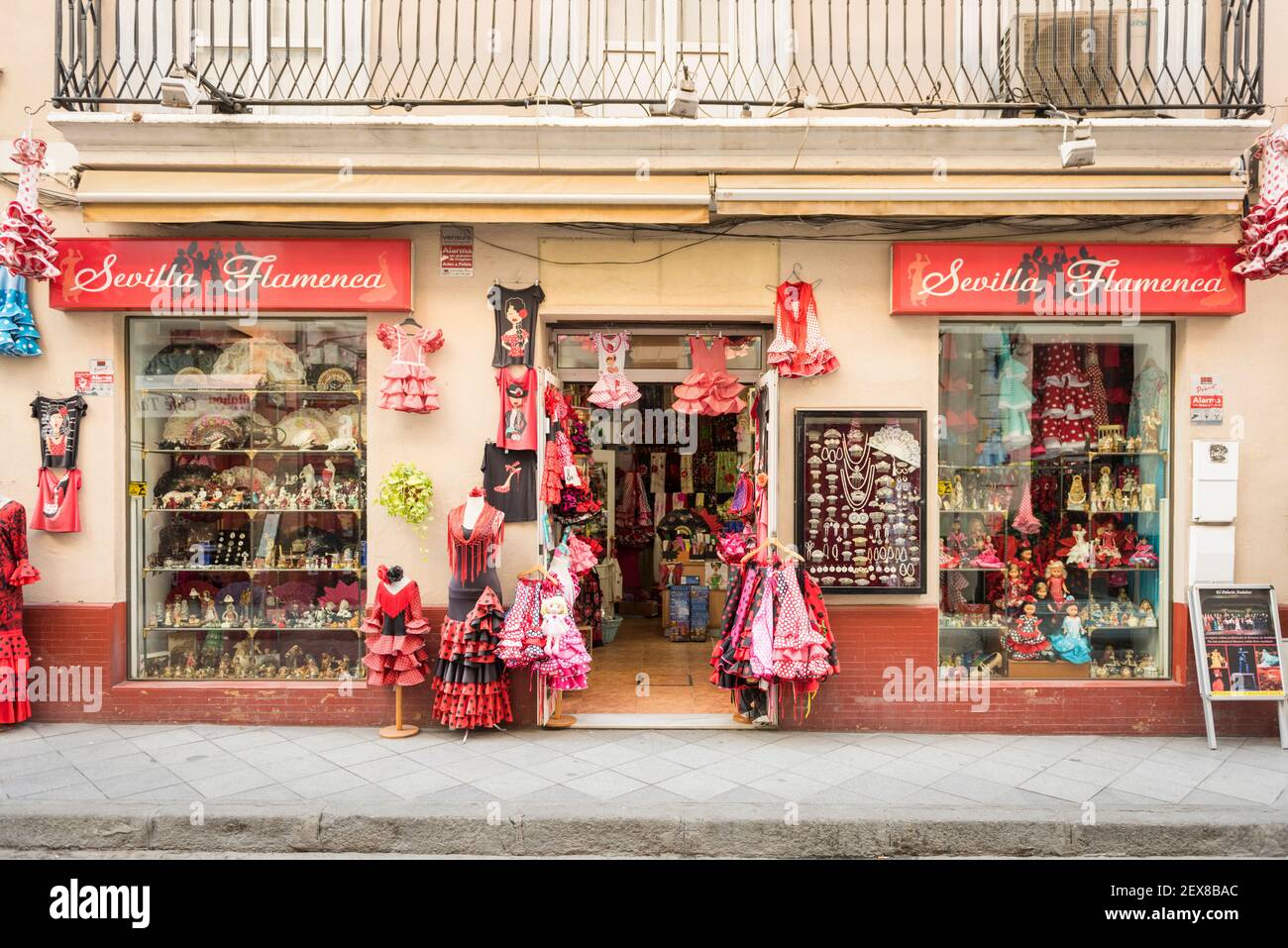 The Sevilla Flamenca Flamenco clothes equipment and gift shop in Seville Spain Stock Photo