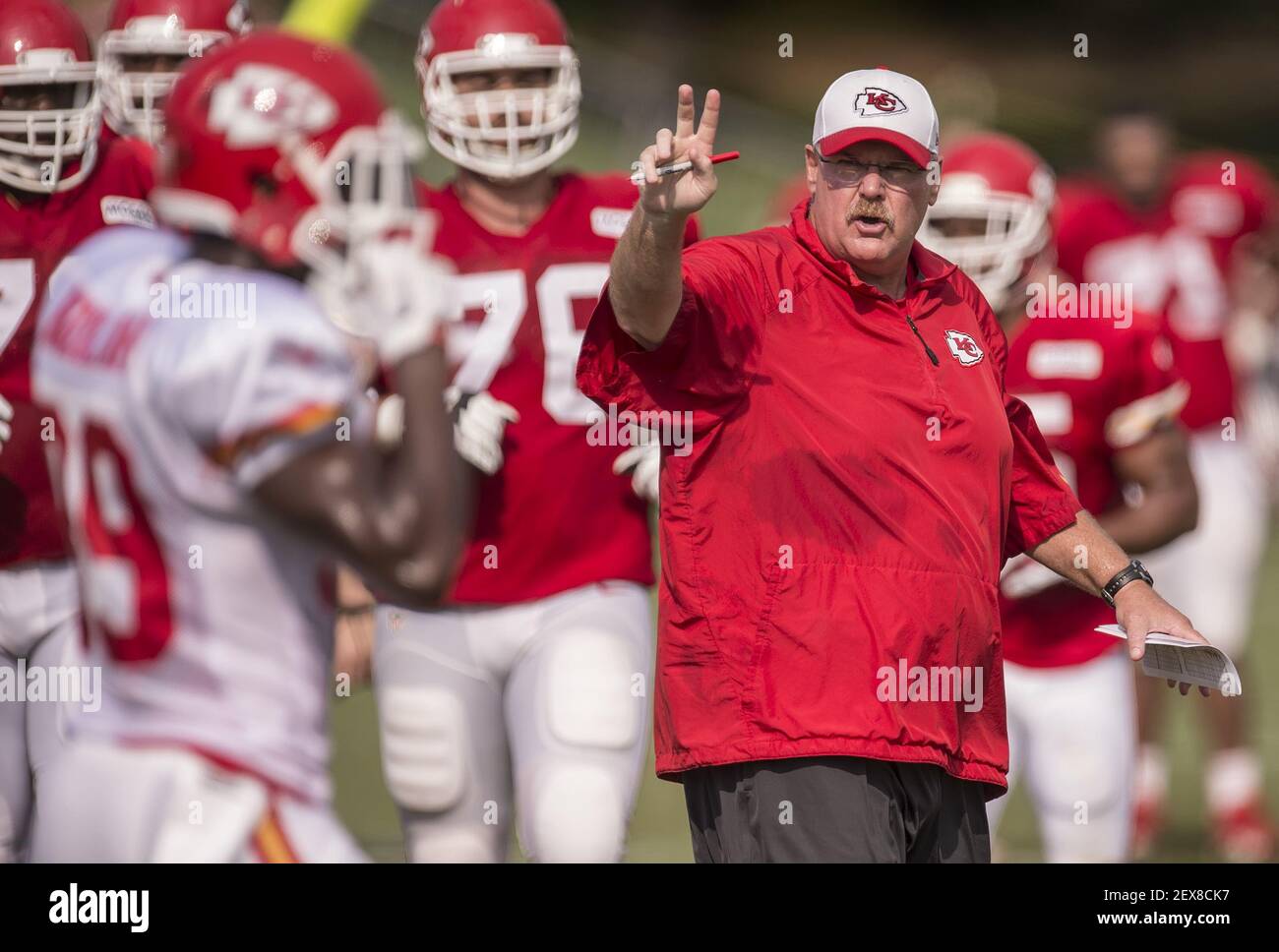 Kansas City Chiefs defensive players Truman Jones (57), Matt