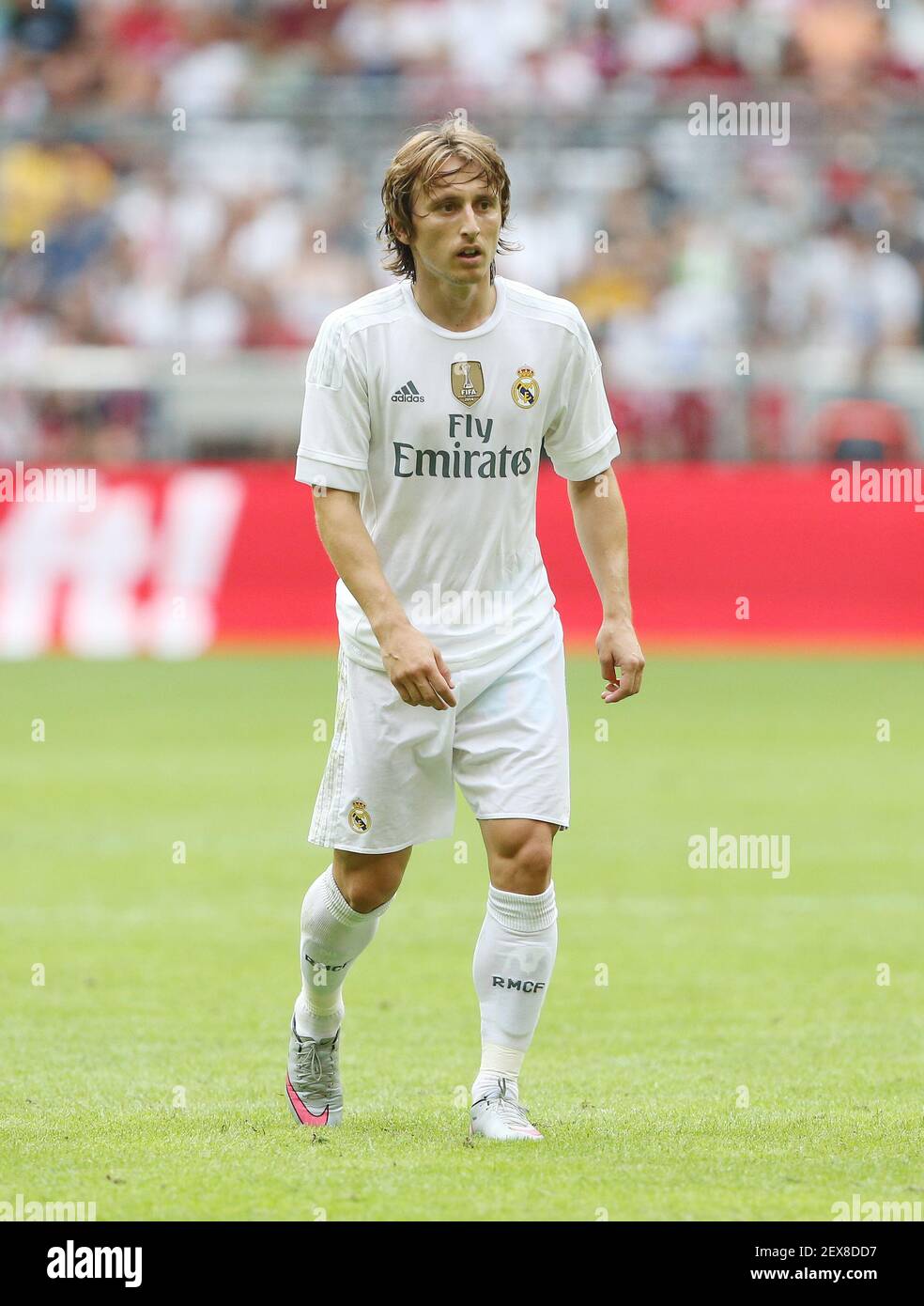 Aug 4 15 Munich United Kingdom Real Madrid S Luka Modric In Action Audi Cup Real Madrid Vs Tottenham Hotspur Allianz Arena Munich Germany 4th August 15 Picture