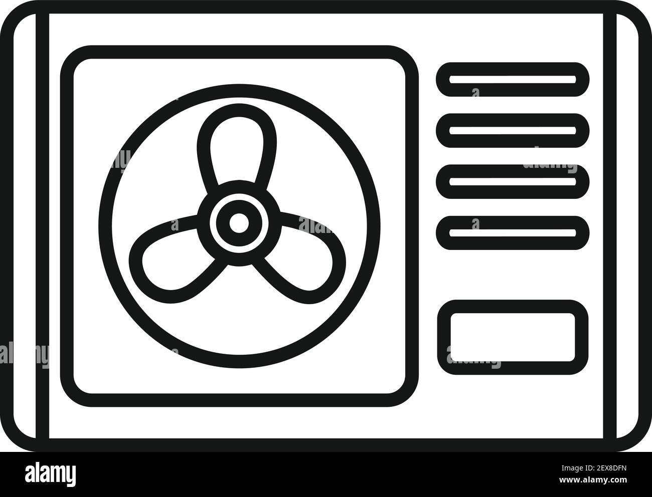 Outdoor ventilation icon, outline style Stock Vector