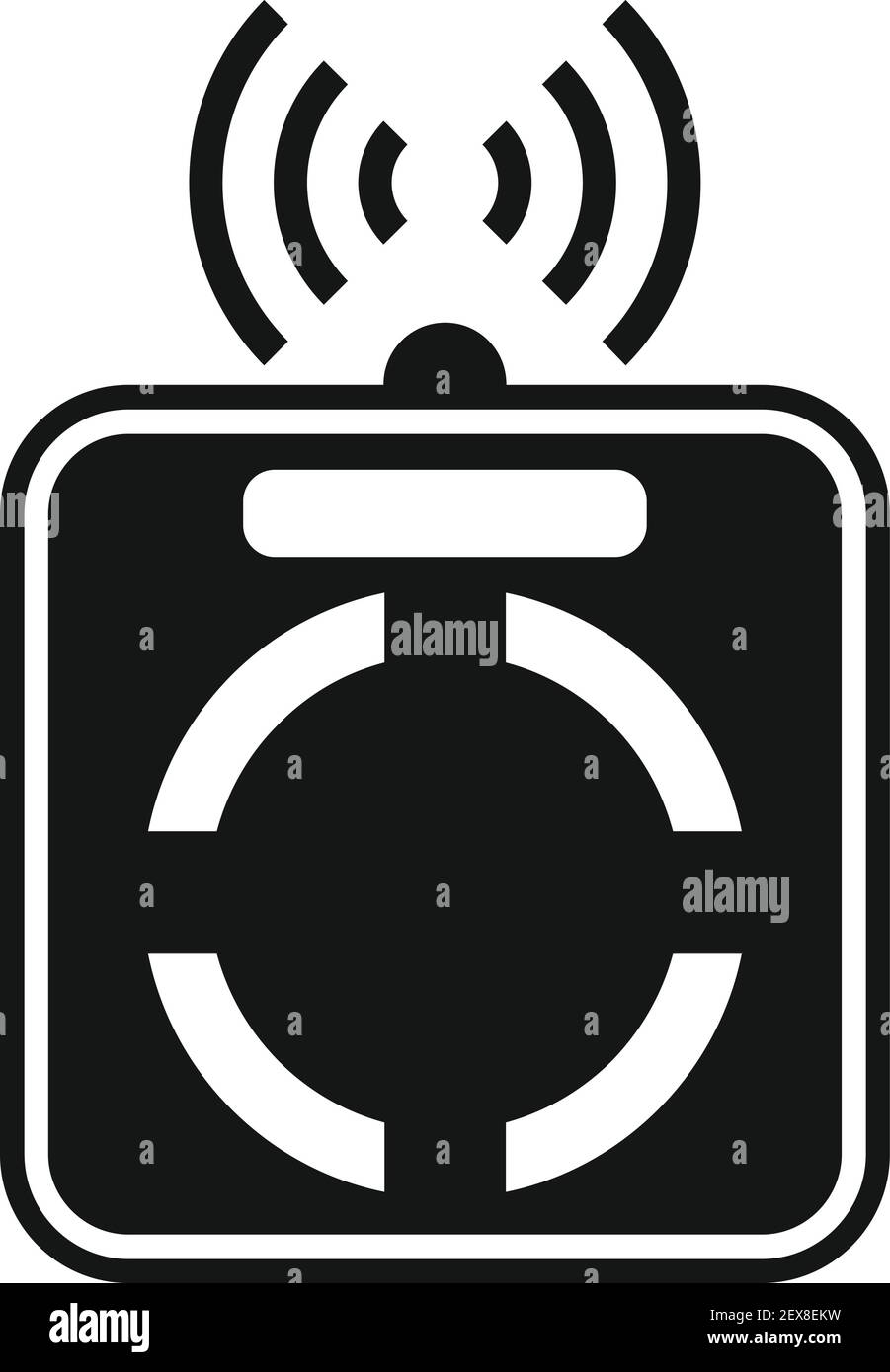 Wifi smart scales icon, simple style Stock Vector