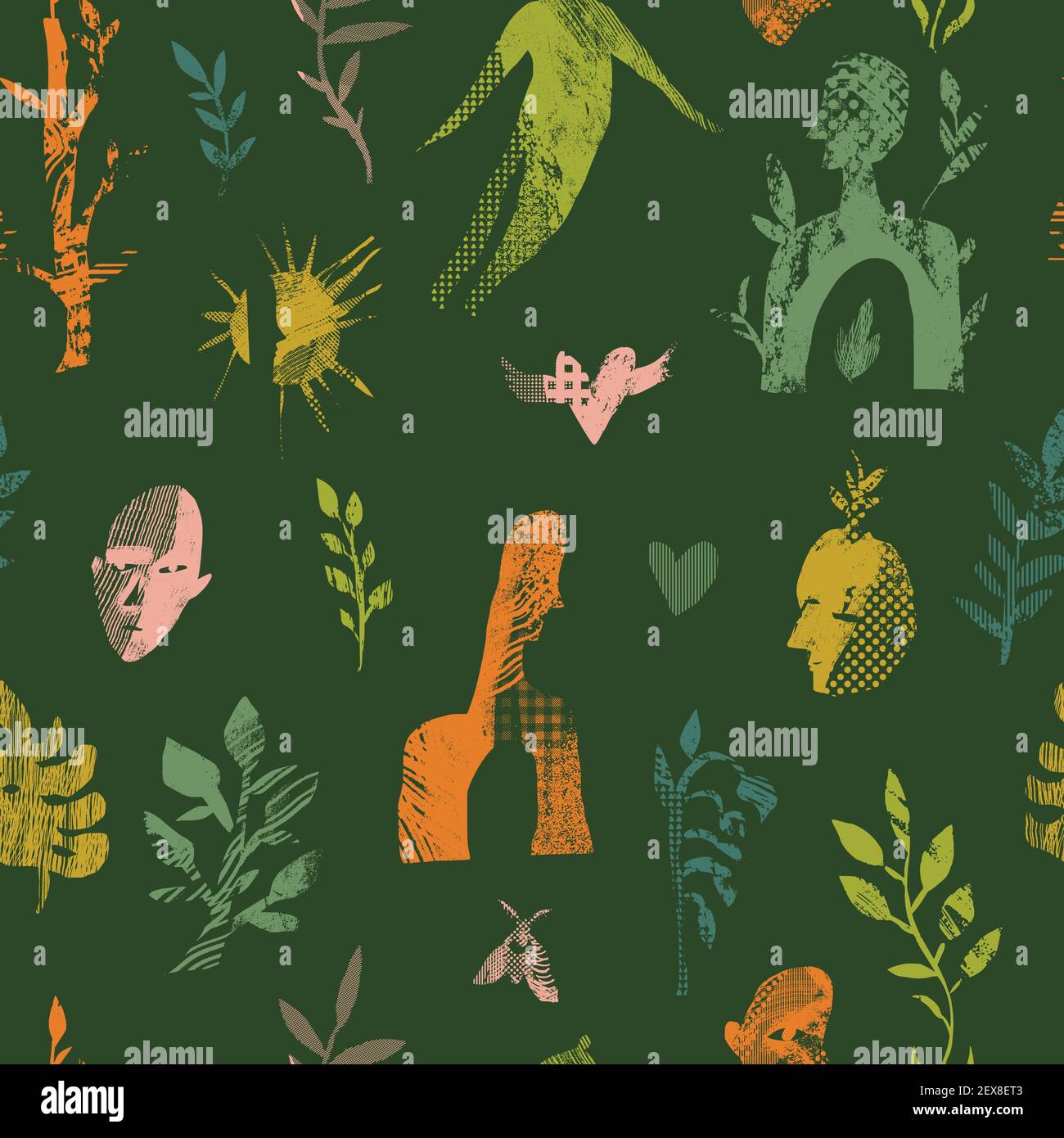 Abstract plants vector background hi-res stock photography and images ...