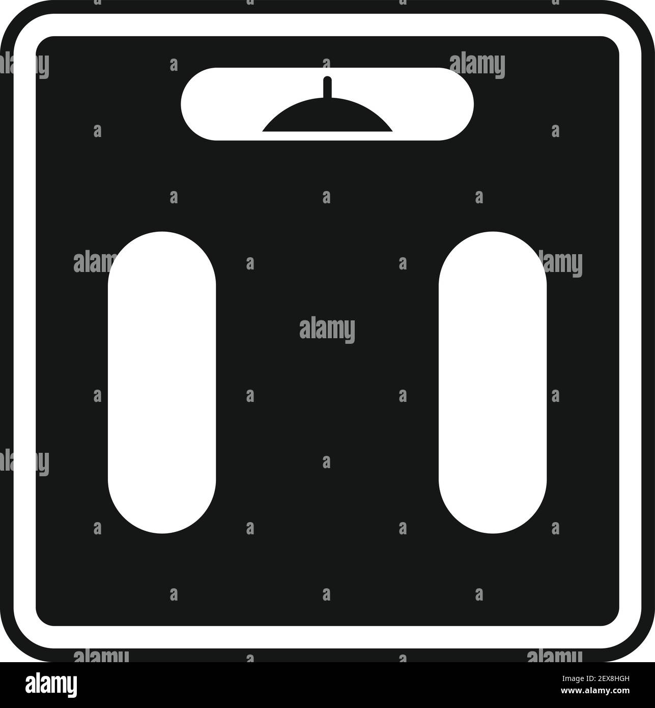Phone smart scales icon, simple style Stock Vector