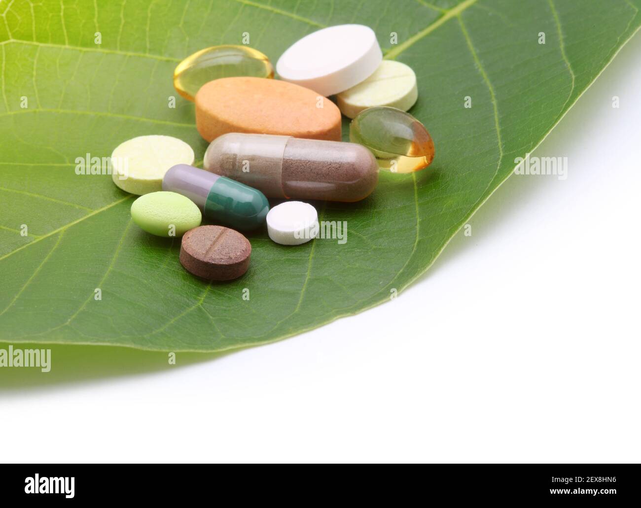 Vitamins pills and tablets Stock Photo