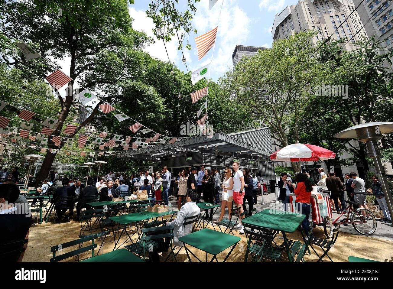 A large turnout of customers as Shake Shack reopens it's Flagship