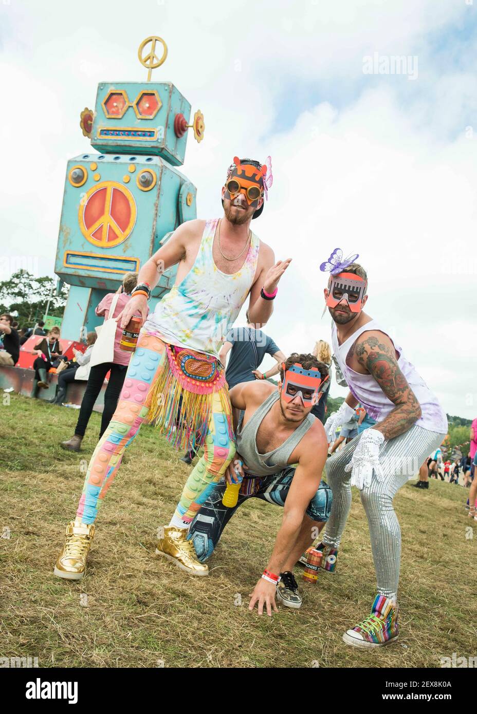 Festival goers in fancy dress on day 2 of Bestival 2016, Robin Hill Country  Park on the Isle of Wight. Picture Date: Friday 9th September 2016. Photo  credit should read: David Jensen