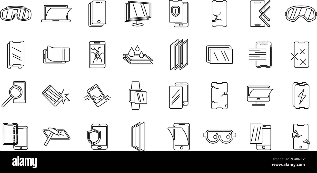 Protective display screen Stock Vector Images - Alamy