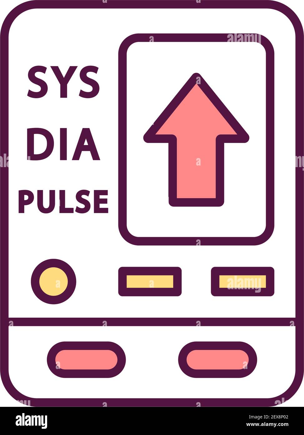 Sphygmomanometer RGB color icon Stock Vector