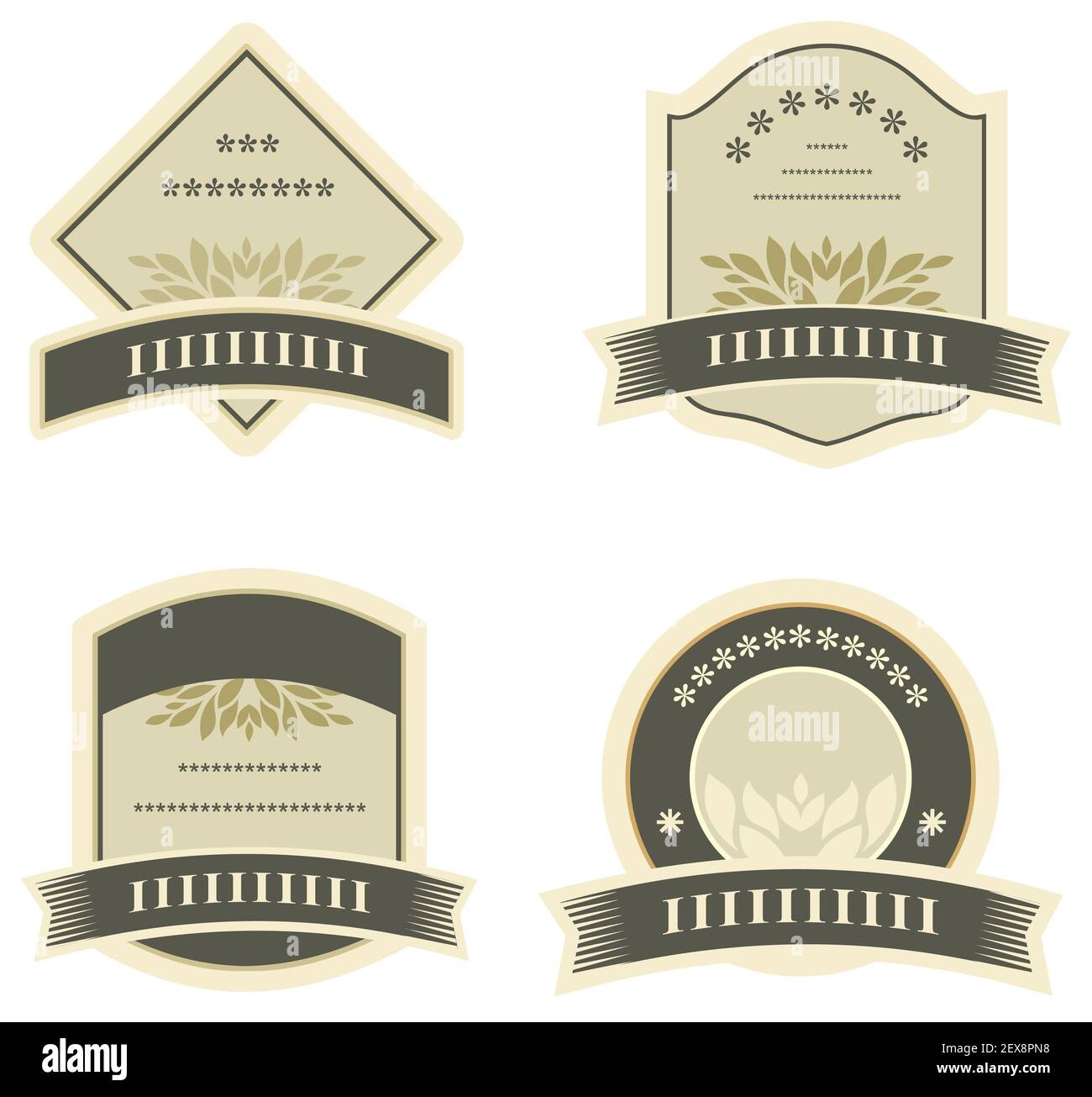 Leaf logo circle design vector hi-res stock photography and images - Alamy