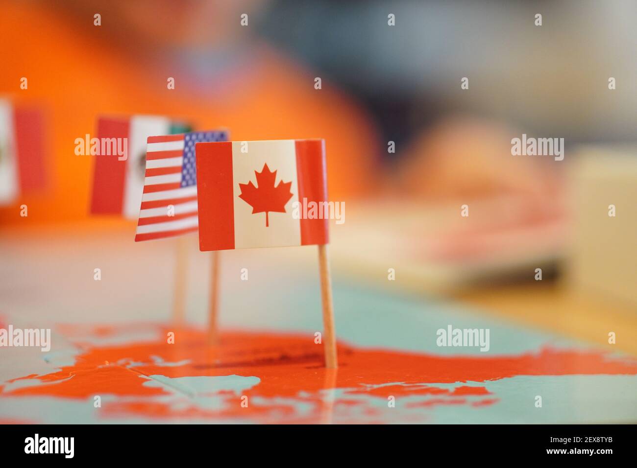 Canada usa flag map hi-res stock photography and images - Alamy
