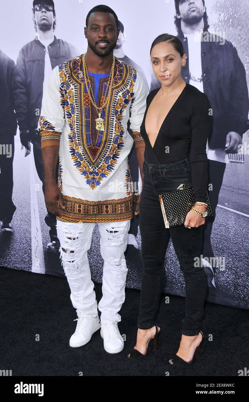 (L-R) Lance Gross and Wife Rebecca Jefferson arrives at the "Straight