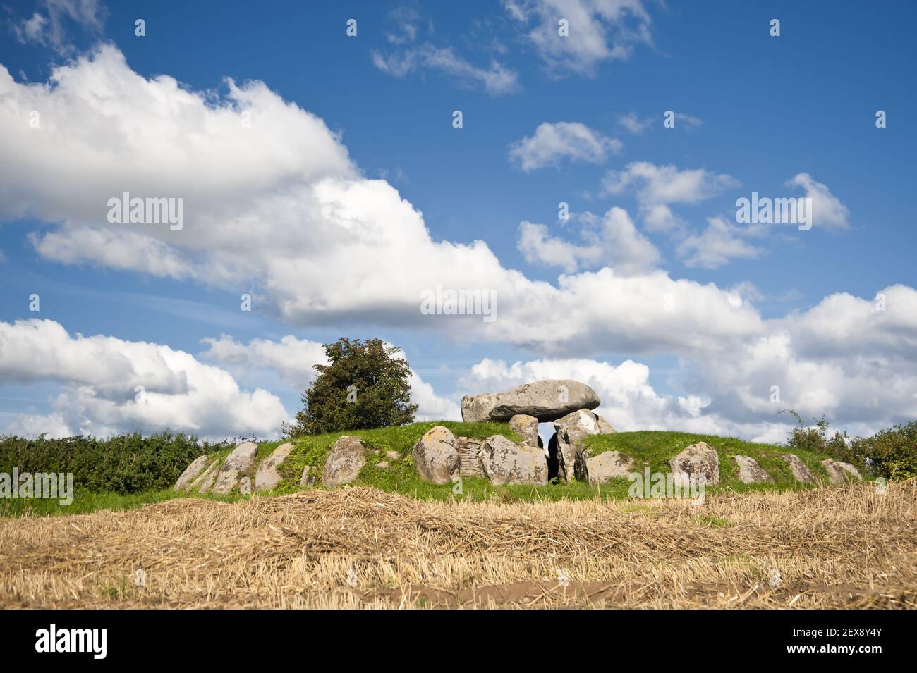 Ancient Tomb Stone, megalithic grave Stock Photo