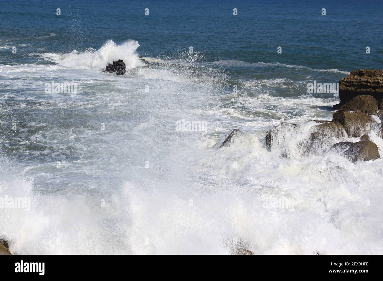Storm on the coast Stock Photo - Alamy