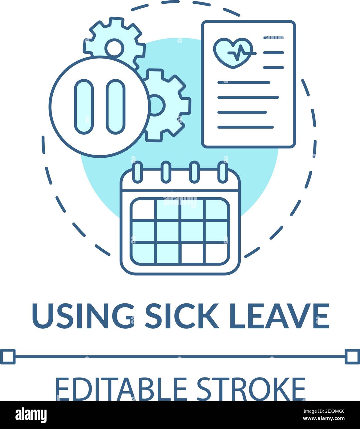 Using Sick Leave Concept Icon Stock Vector Image And Art Alamy 9394