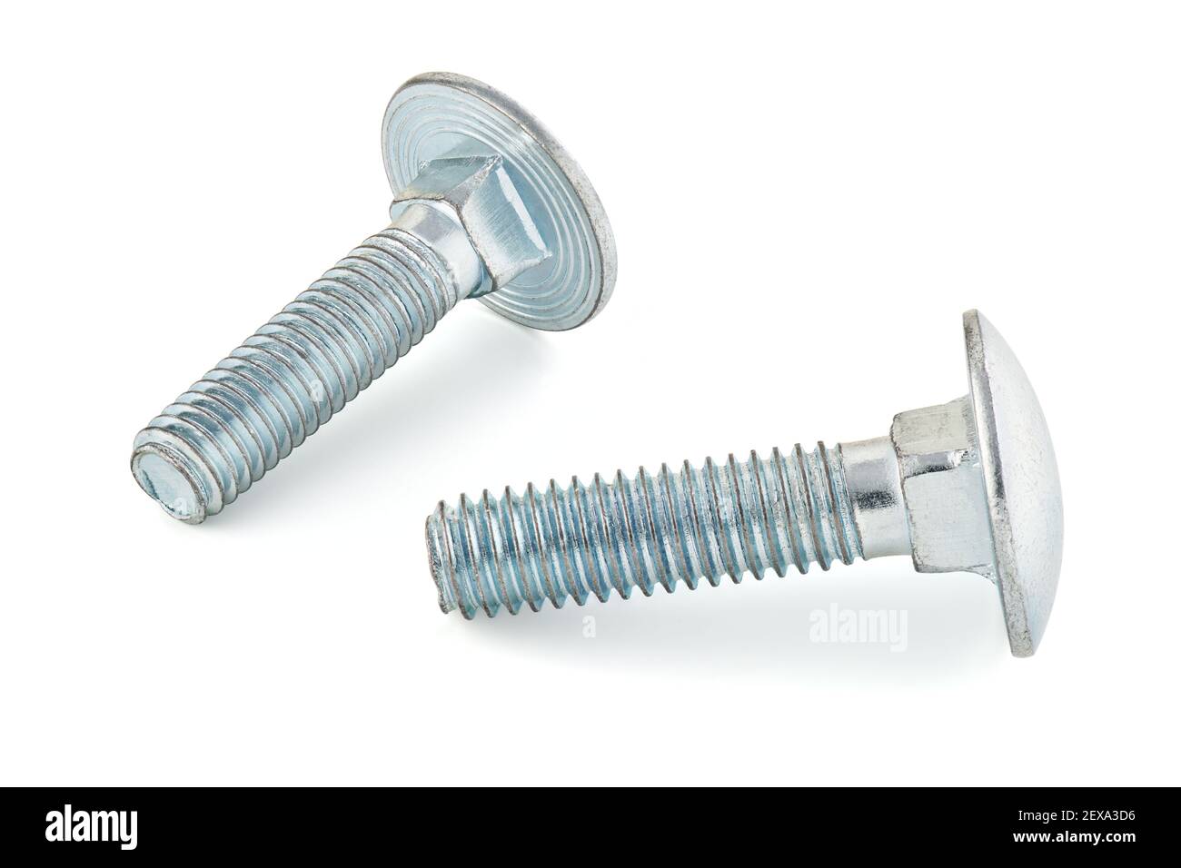 Round head square neck bolts, cut out, photo stacking Stock Photo Alamy