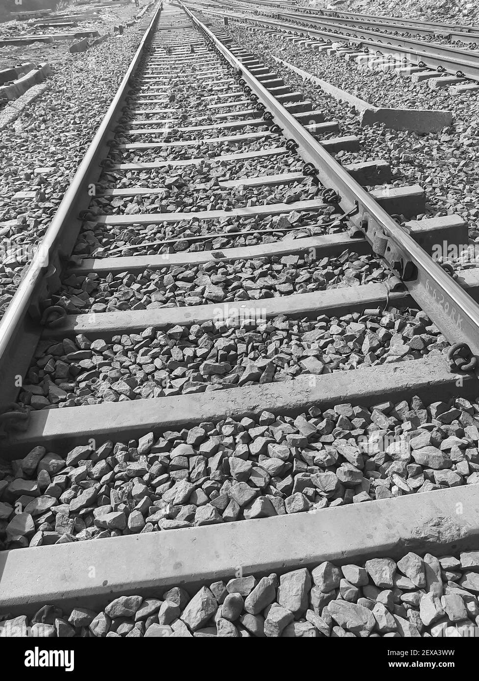 Railway track and india Black and White Stock Photos & Images Alamy