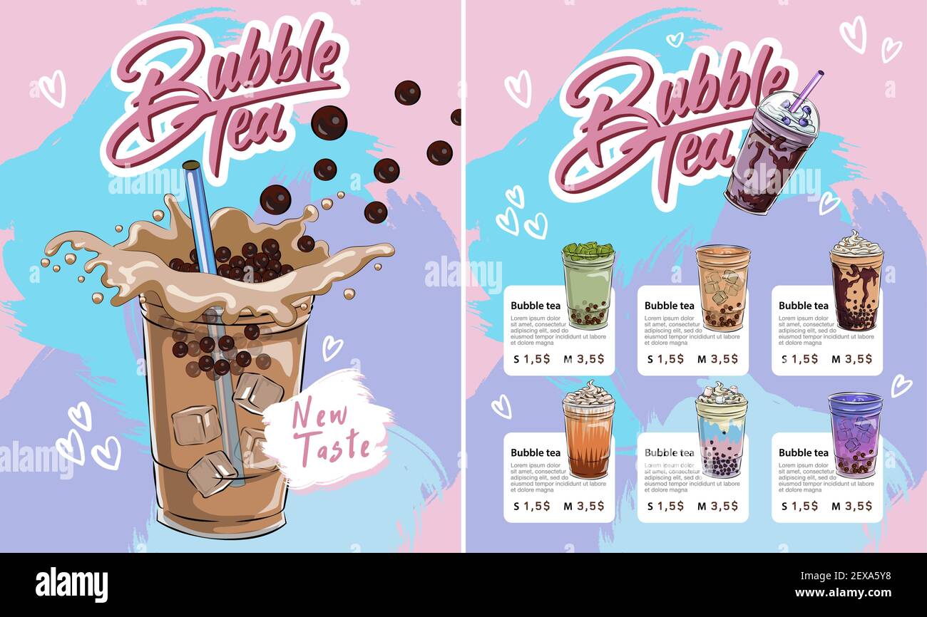 Bubble Tea Menu Design