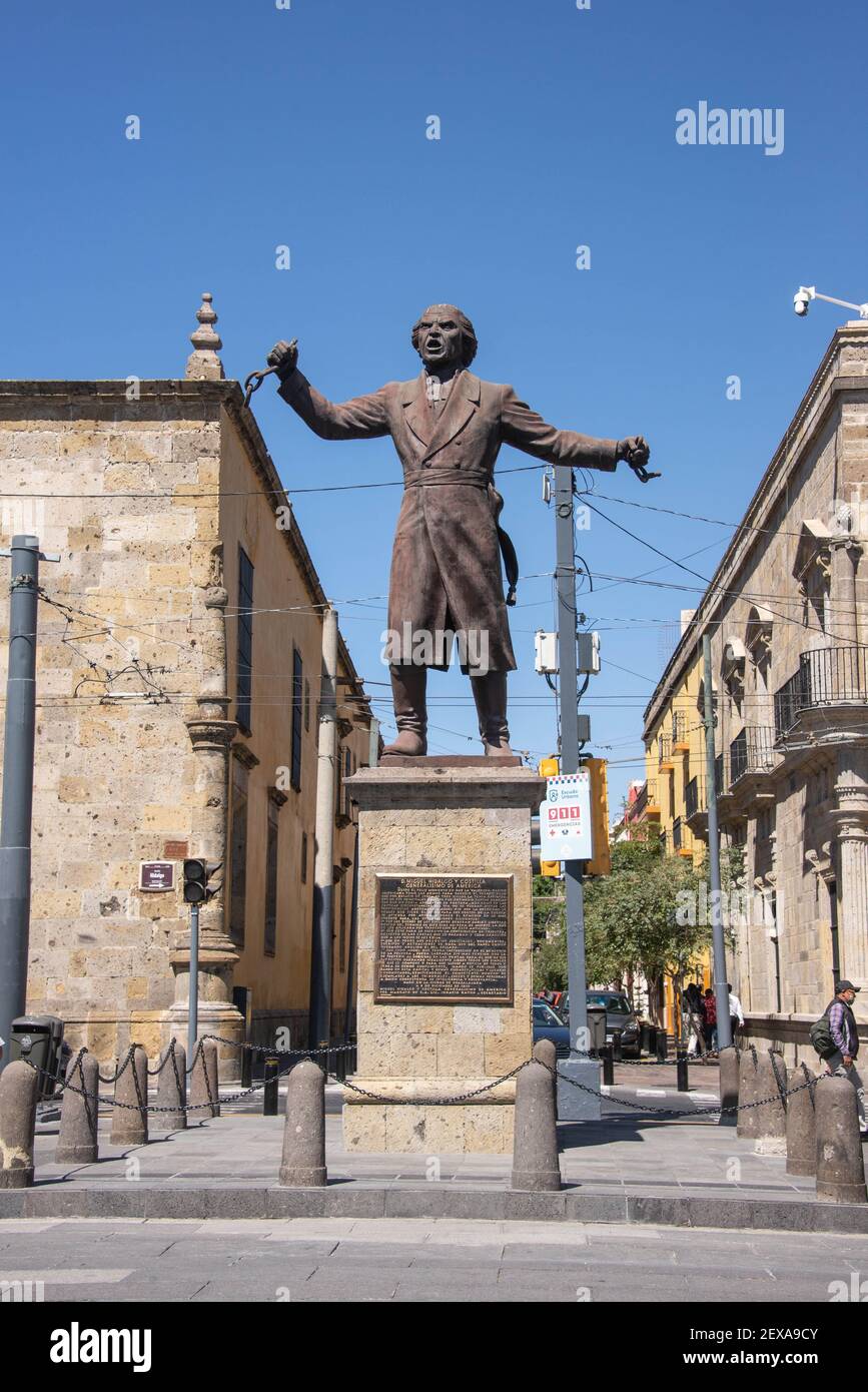 Monument to Miguel Hidalgo, Guadalajara, Jalisco, Mexico Stock Photo