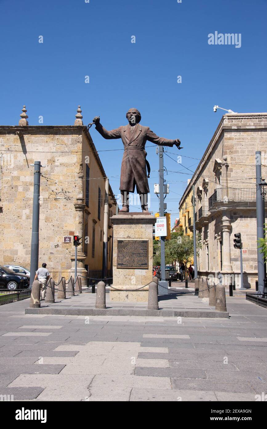 Monument to Miguel Hidalgo, Guadalajara, Jalisco, Mexico Stock Photo