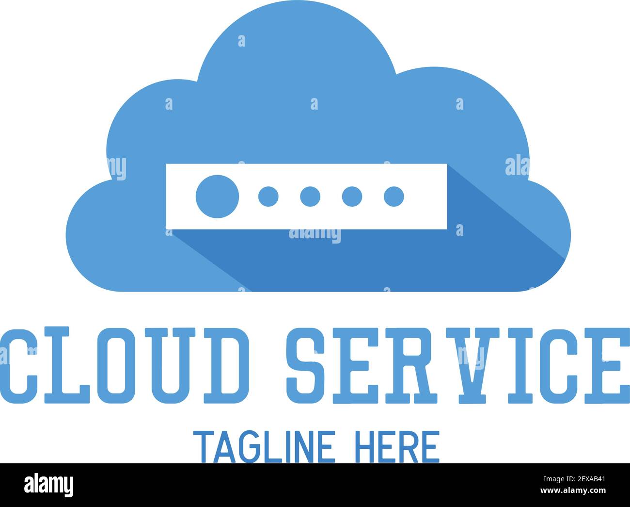 cloud storage service logo. vector illustration Stock Vector Image