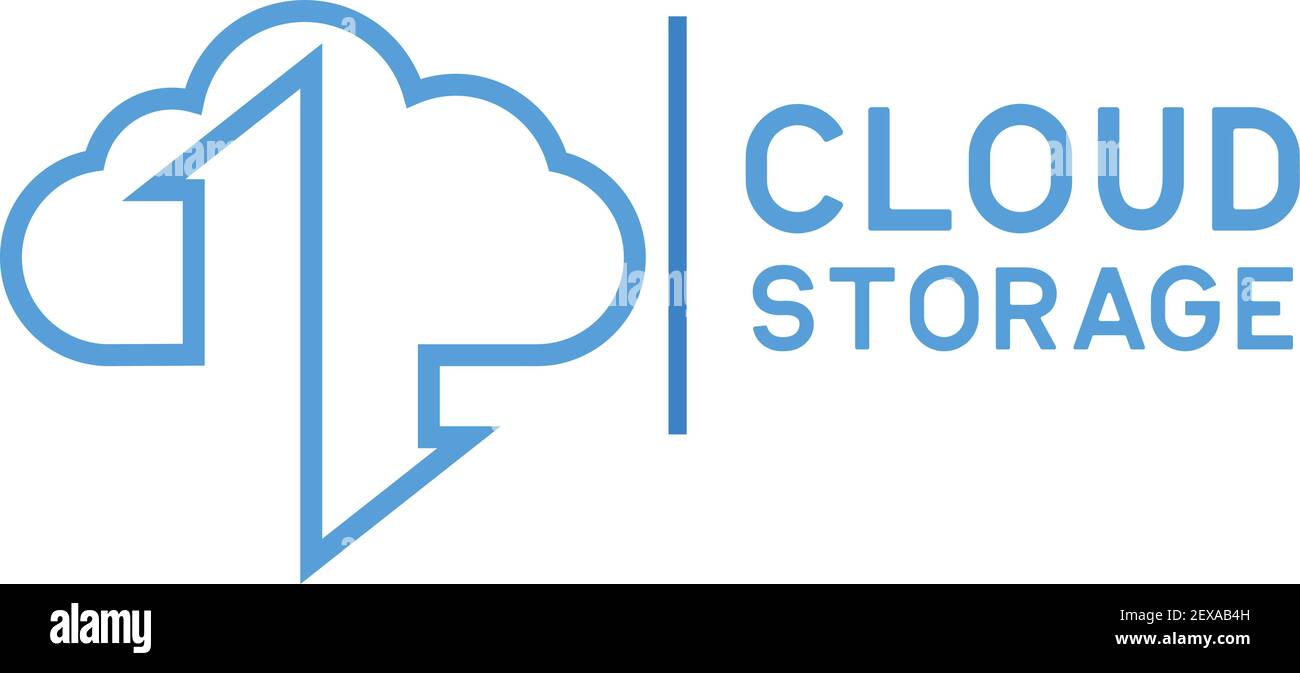 cloud storage service logo. vector illustration Stock Vector Image