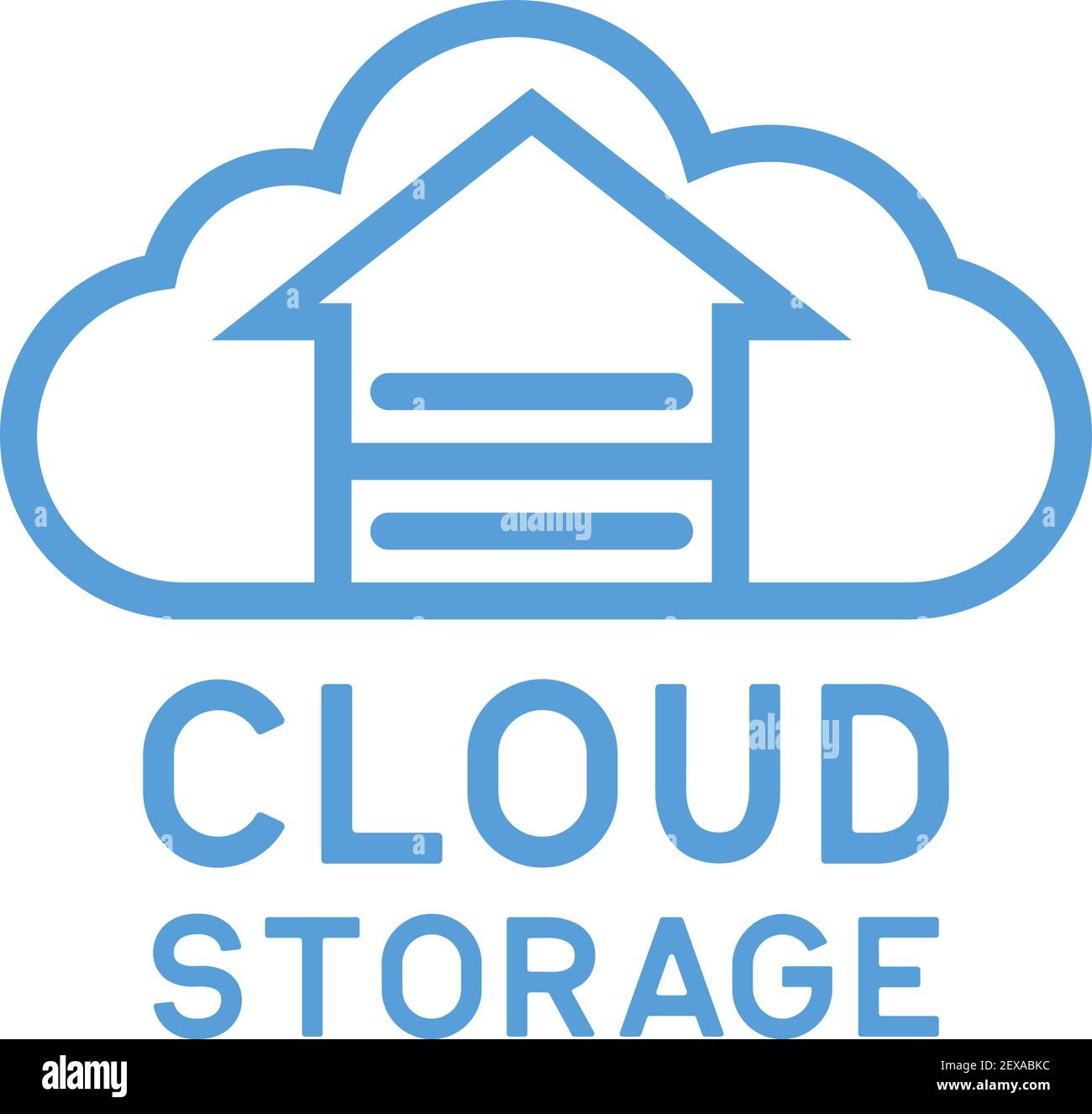 cloud storage service logo. vector illustration Stock Vector Image
