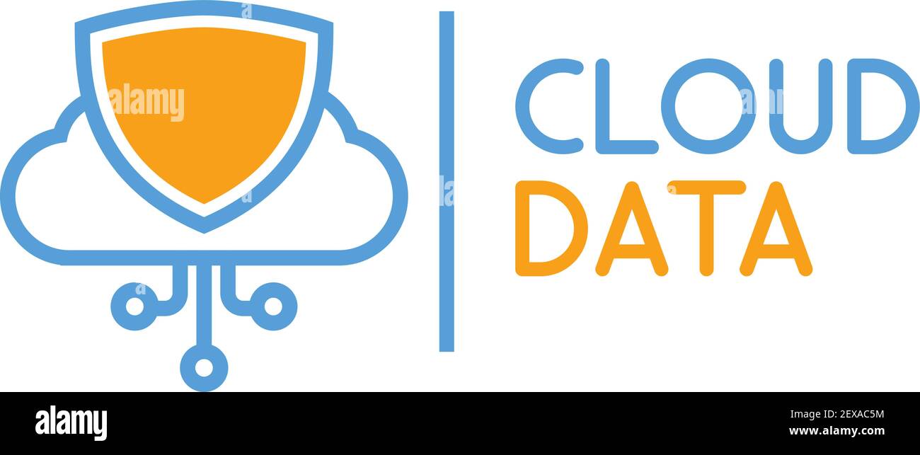 cloud storage service logo. vector illustration Stock Vector Image