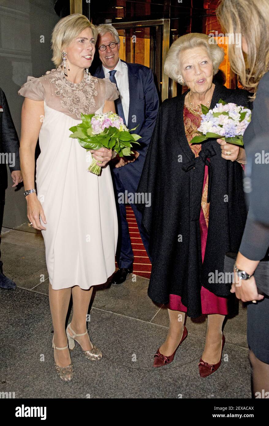 Princess Beatrix and Princess Laurentien attend the jubilee of Paul van Vliet, in honor of his 80th birthday, in Carre in Amsterdam, Netherlands on September 14, 2015. *** Please Use Credit from Credit Field *** Stock Photo