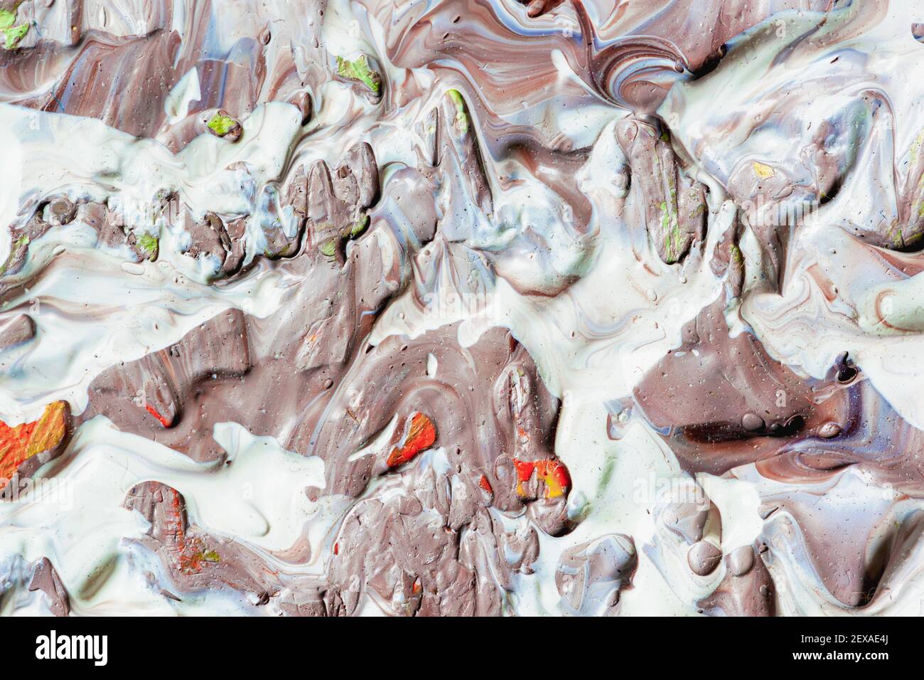 Texture of colored acrylic paint on the wall close up, abstract strokes