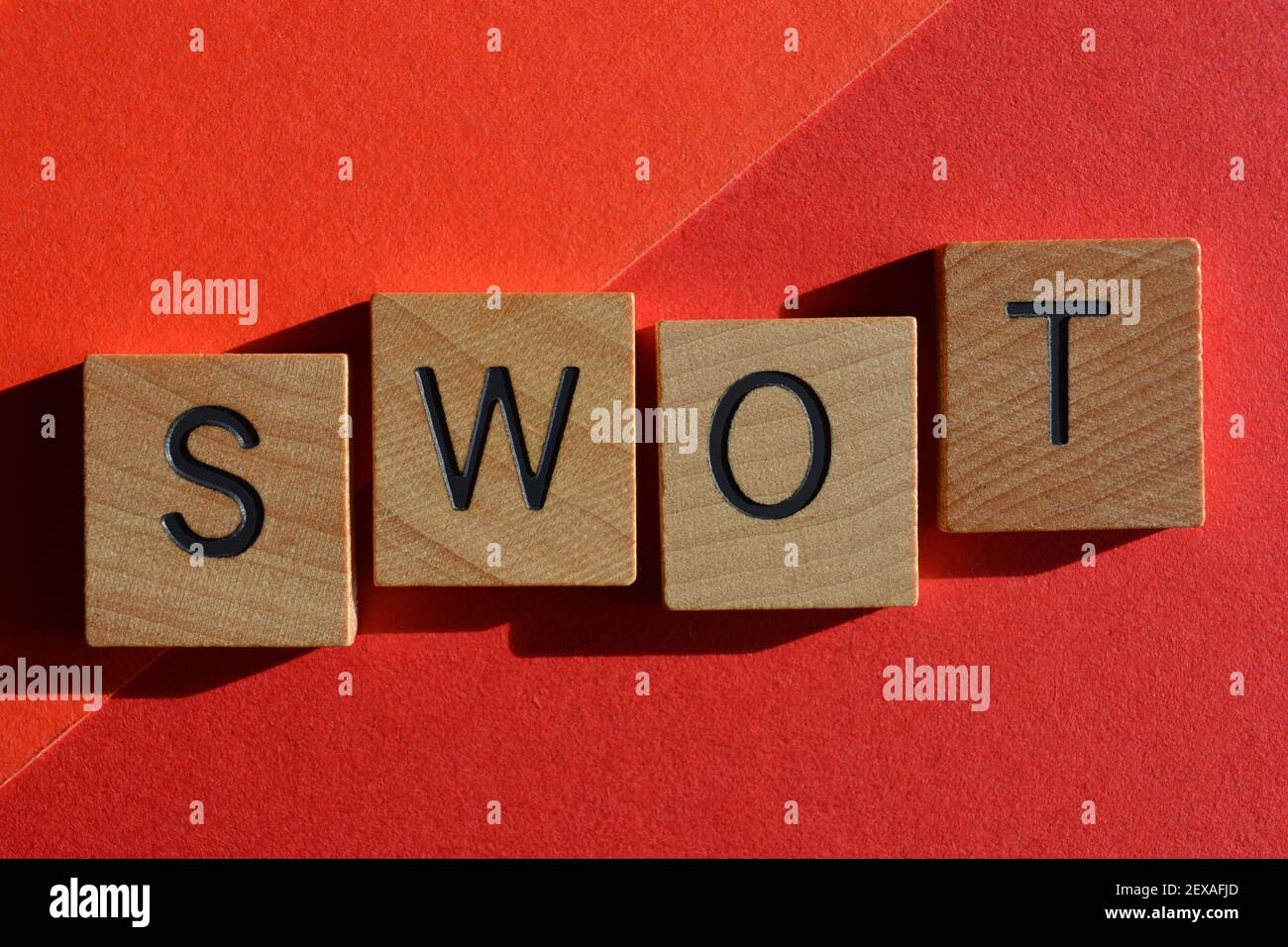 swot, business acronym for Strengths, Weaknesses, Opportunities, Threats, Stock Photo