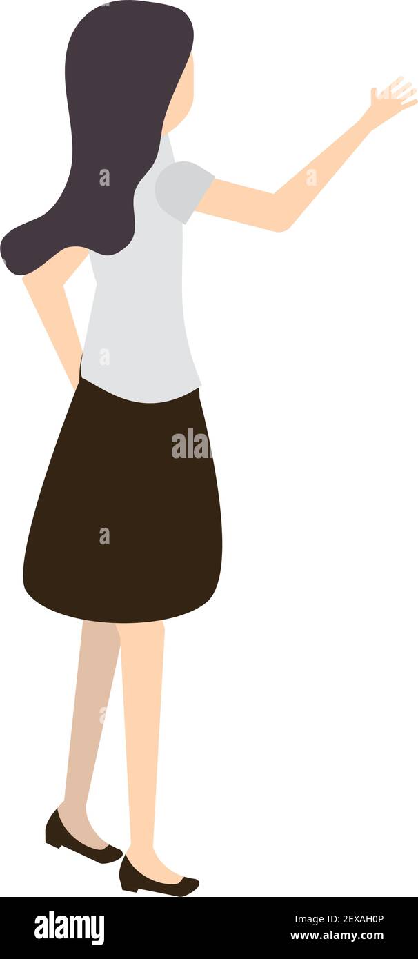 business woman character standing isolated Stock Vector Image & Art - Alamy