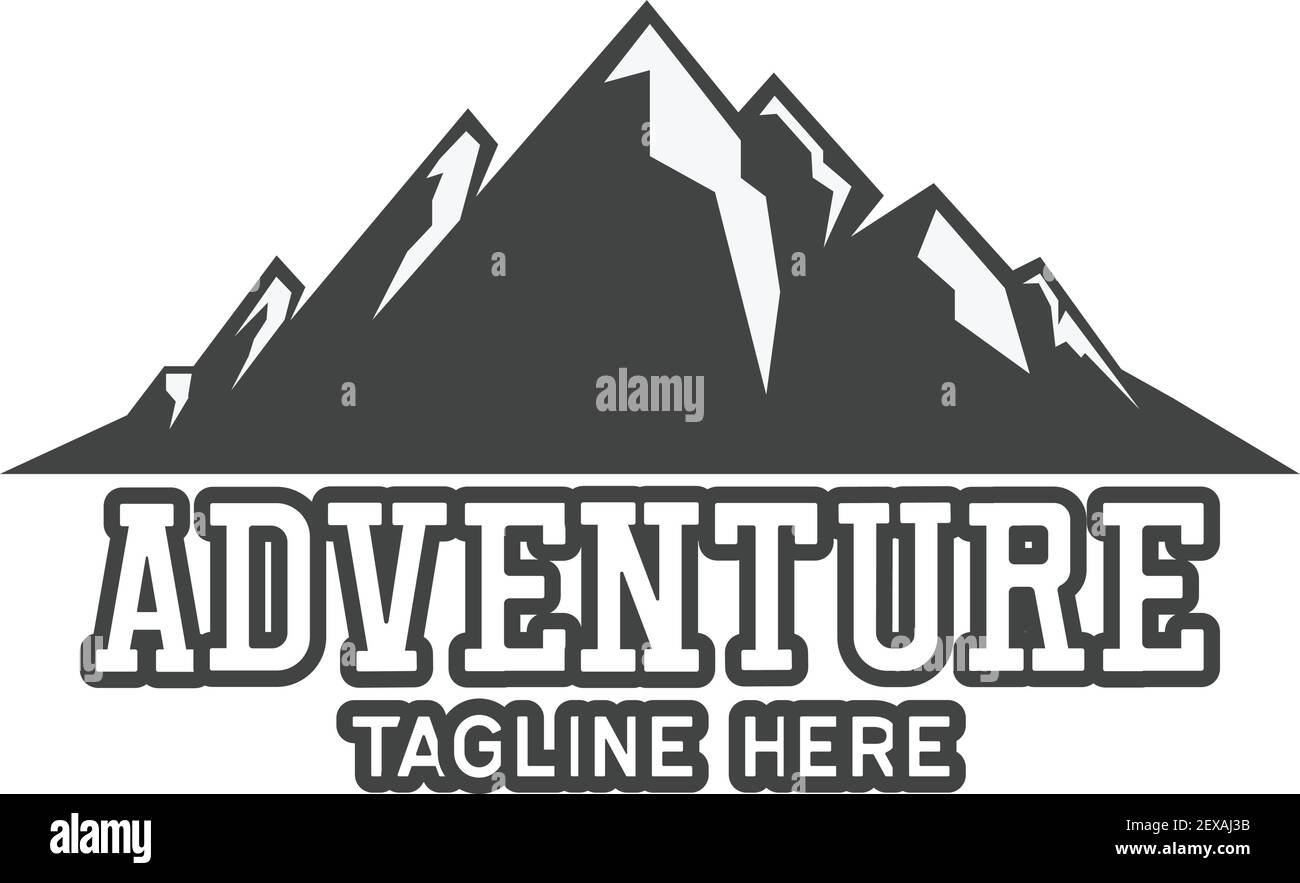 adventure logo with text space for your slogan / tag line isolated on white background, vector illustration Stock Vector