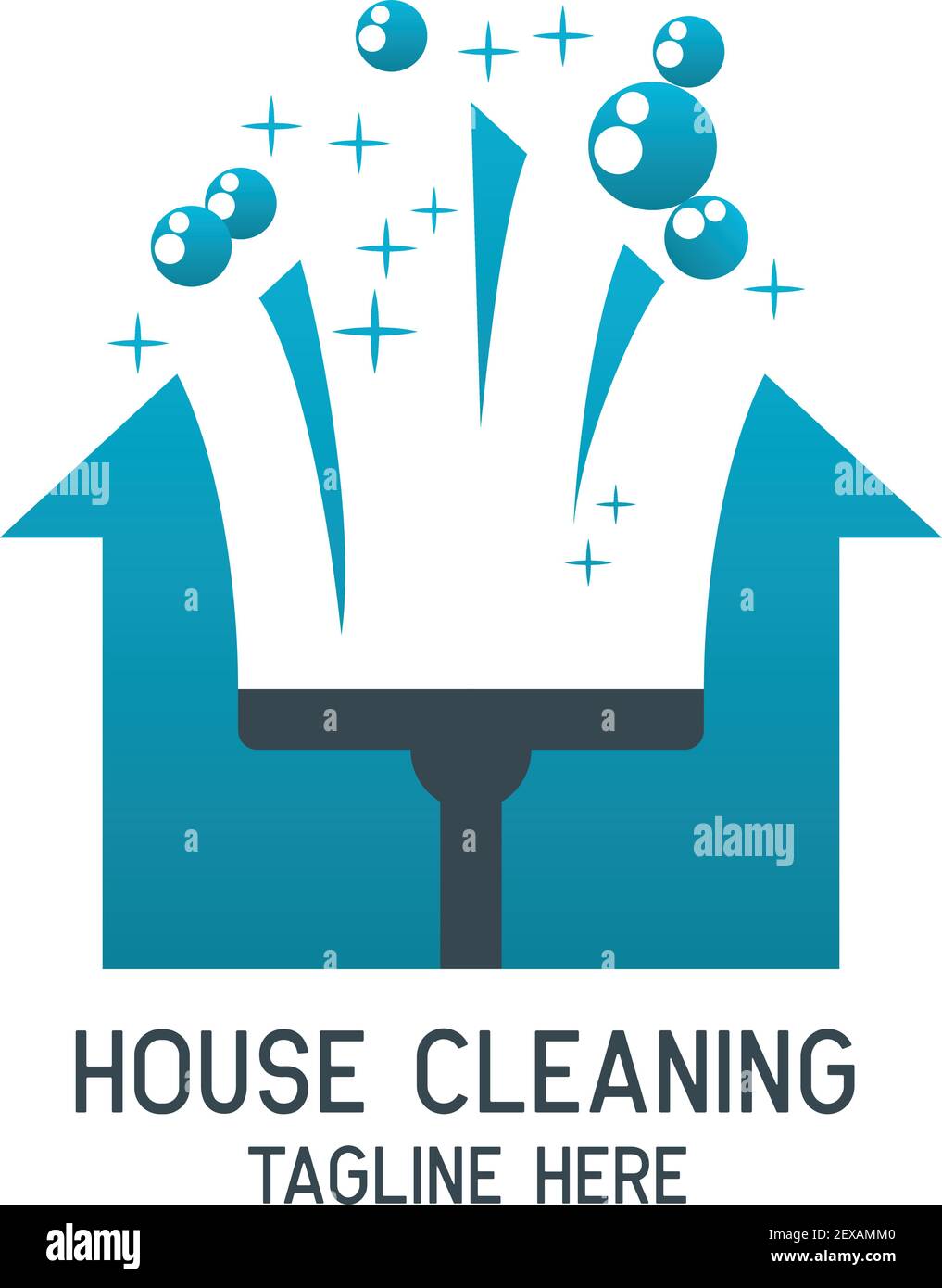 cleaning service logo with text space for your slogan, tagline, vector