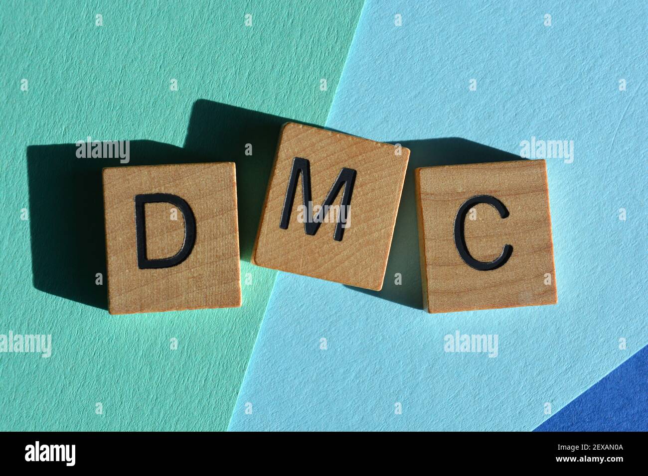 DMC, acronym for Deep and Meaningful Conversation. Internet slang or text speak Stock Photo