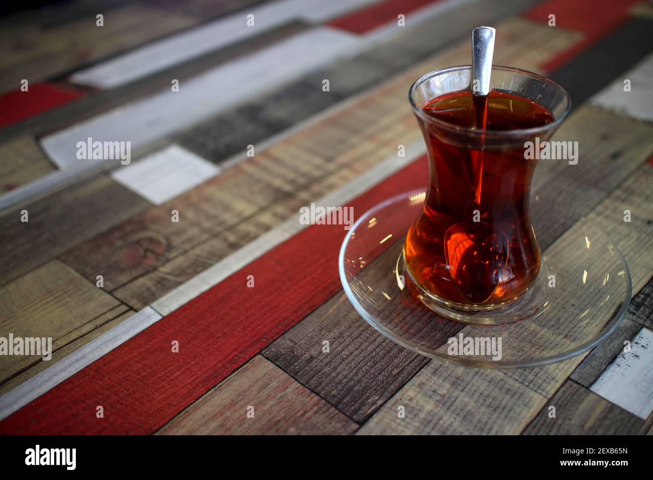 how attractive a cup of tea is in a thin glass of glass Stock Photo Alamy