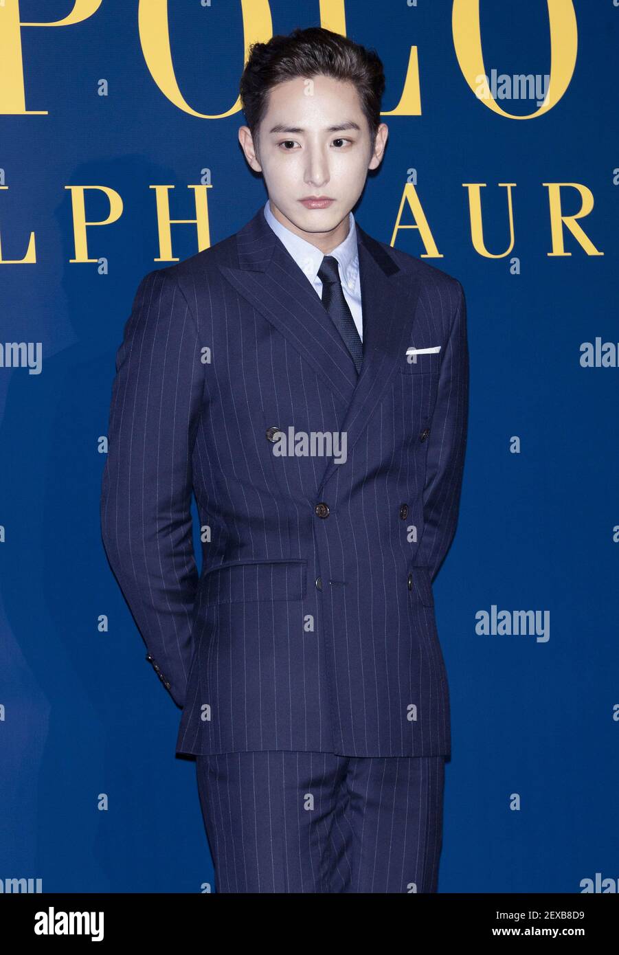 22 September 2015 - Seoul, South Korea : South Korean actor Lee Soo-hyuk,  attends a photo call for the Ralph Lauren fashion brand 'POLO' free  standing store opening ceremony in Seoul, South