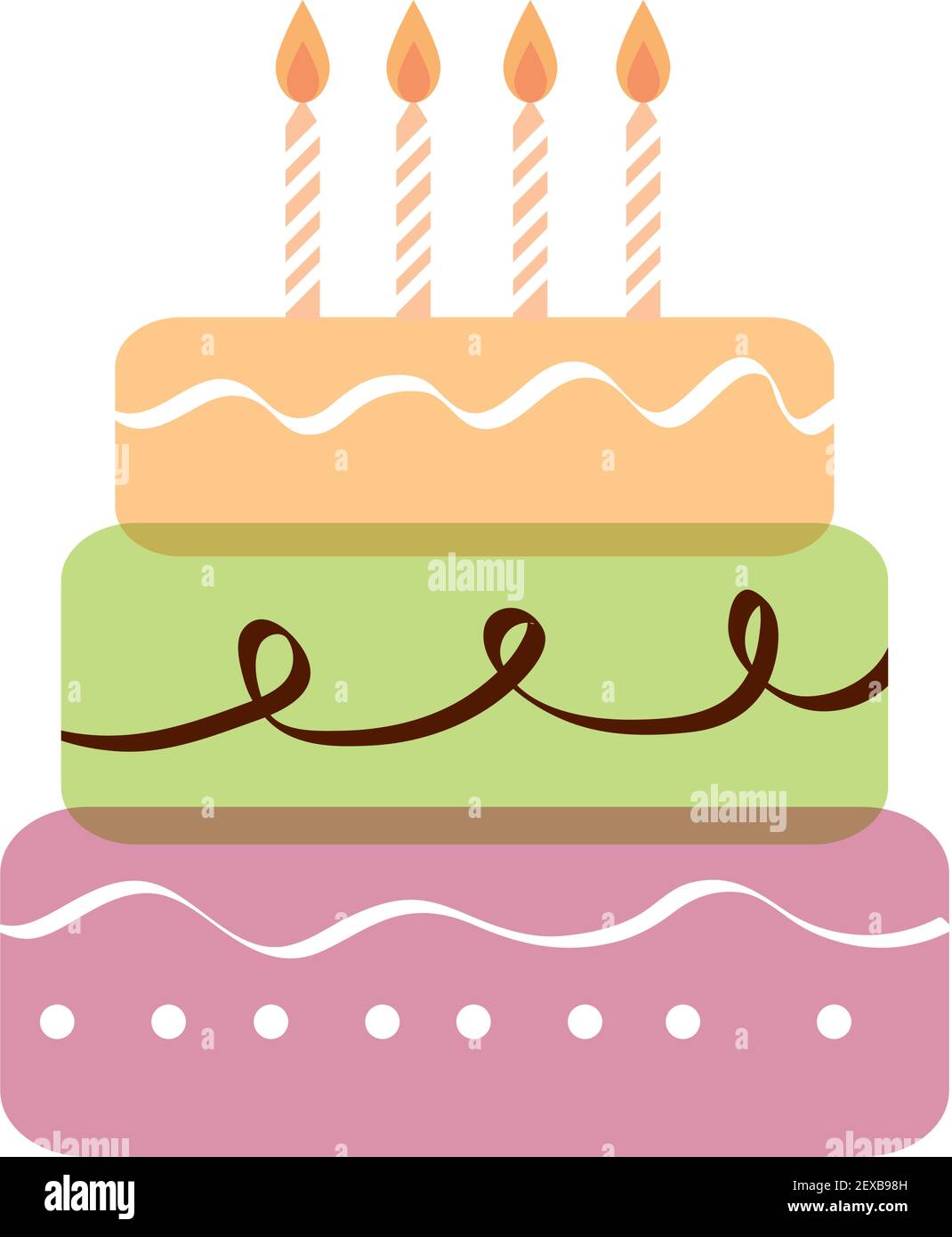 birthday cake candles celebration party Stock Vector Image & Art - Alamy
