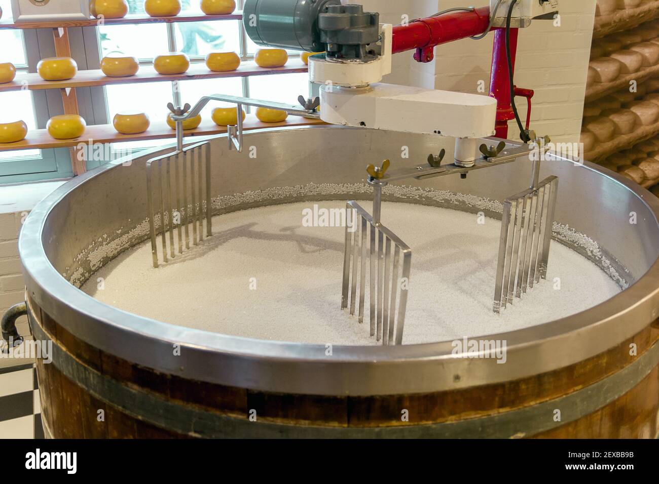 Cheese factory. Food industry concept Stock Photo Alamy