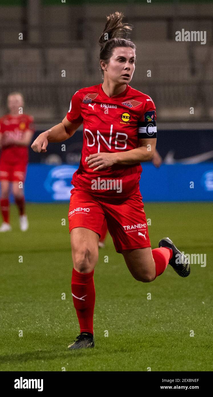 Emilie Bosshard Haavi (#6 LSK Kvinner) during the match in the Uefa Women's Champions  League round of 16 between VfL Wolfsburg and LSK Kvinner at AOK Stadion in  Wolfsburg Stock Photo - Alamy