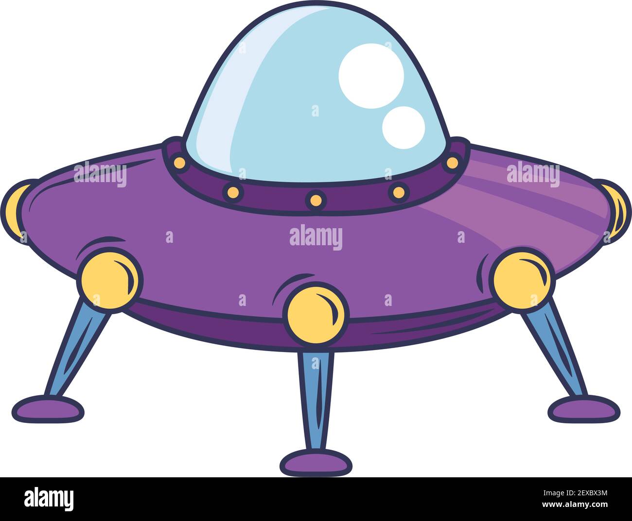 cute space ufo travel cartoon Stock Vector Image & Art - Alamy