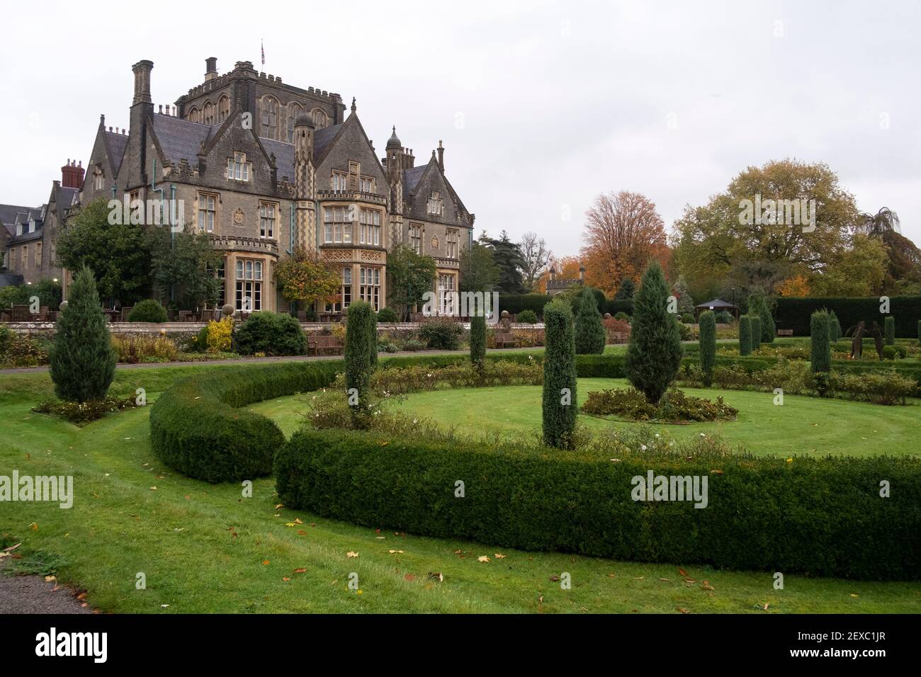 Tortworth Court, Wotton-under-edge, Gloucestershire. Set in a Victorian Gothic mansion on 30 acres of land with a private arboretum Stock Photo
