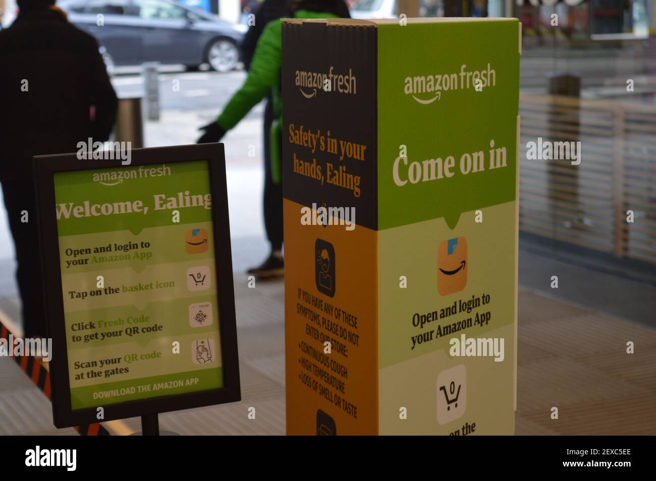 London, UK. 5 March 2021. Amazon Fresh opens it's first tillless