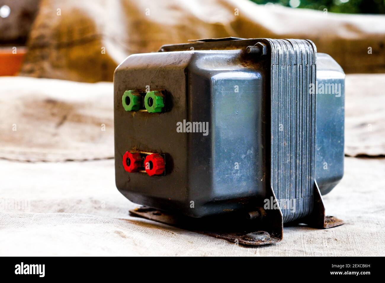 Vintage 110-220 volts electrical transformer, France Stock Photo - Alamy