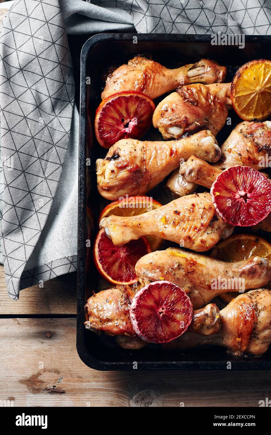 Oven roast chicken drumsticks hires stock photography and images Alamy