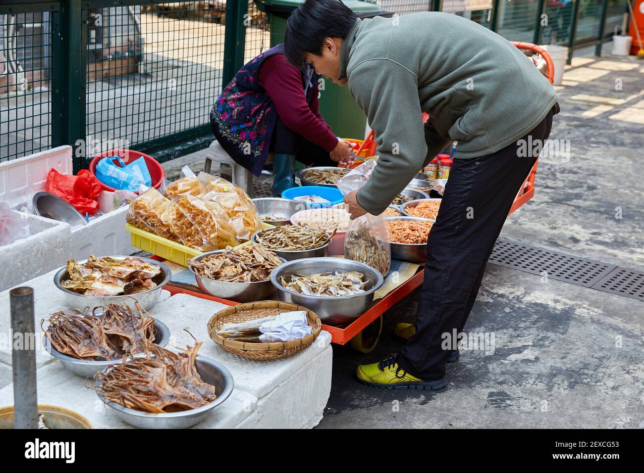 Dried seafood products at the market, Tai O fishing village, Lantau, Hong Kong Stock Photo Alamy