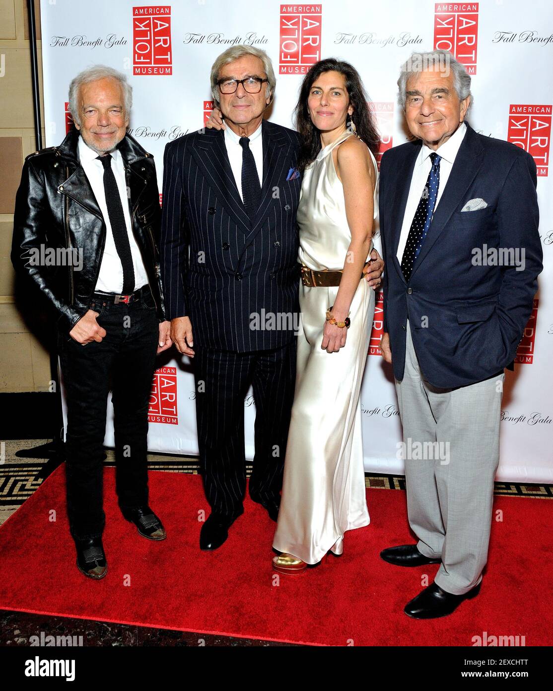 L-R: Ralph Lauren, Jerry Lauren, Jenny Lauren and Lenny Lauren attend The  American Folk Art Museum 2015 Fall Benefit Gala at Gotham Hall in New York,  NY on October 15, 2015. (Photo