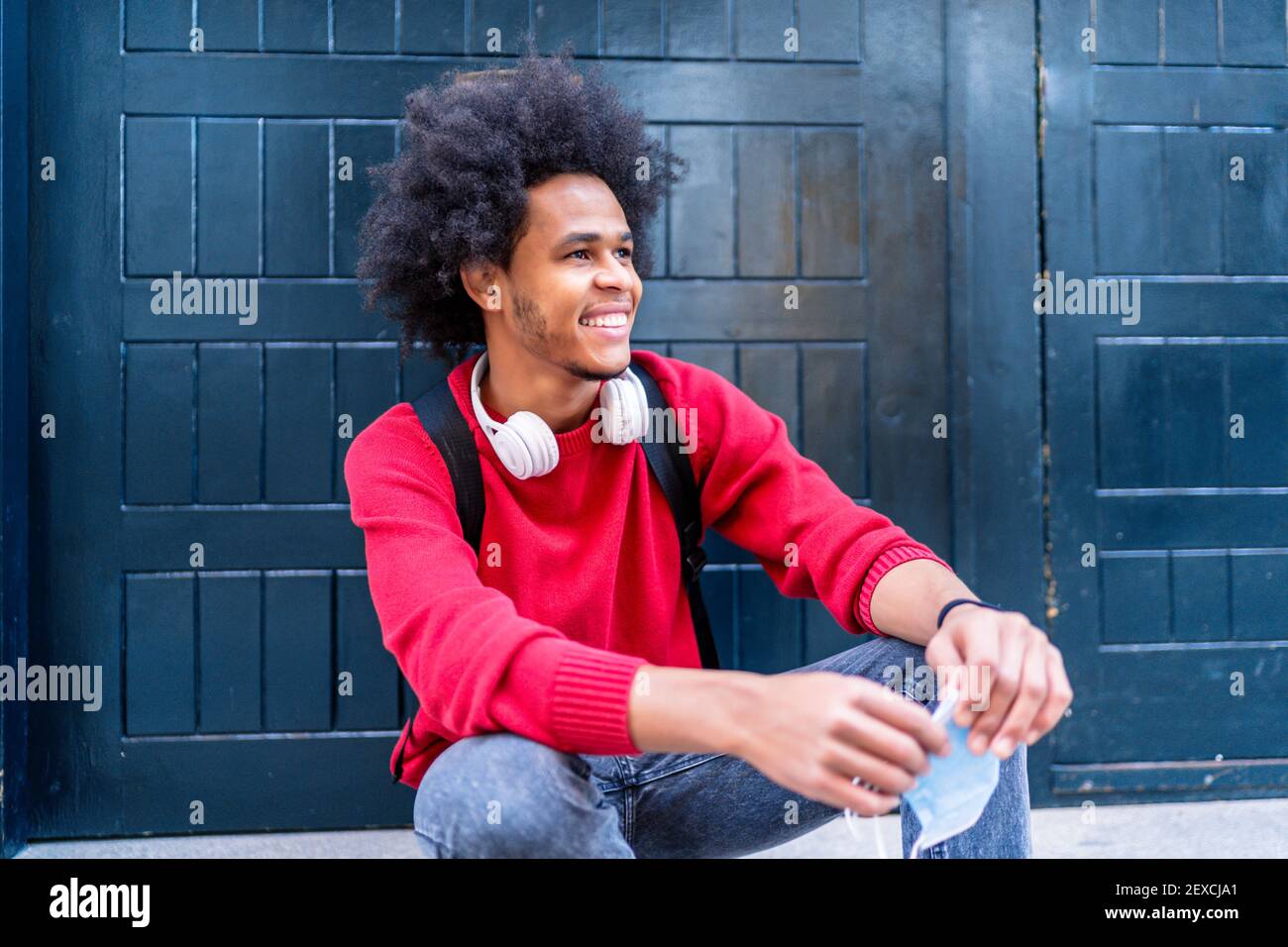 Cheerful afro young man hi-res stock photography and images - Alamy