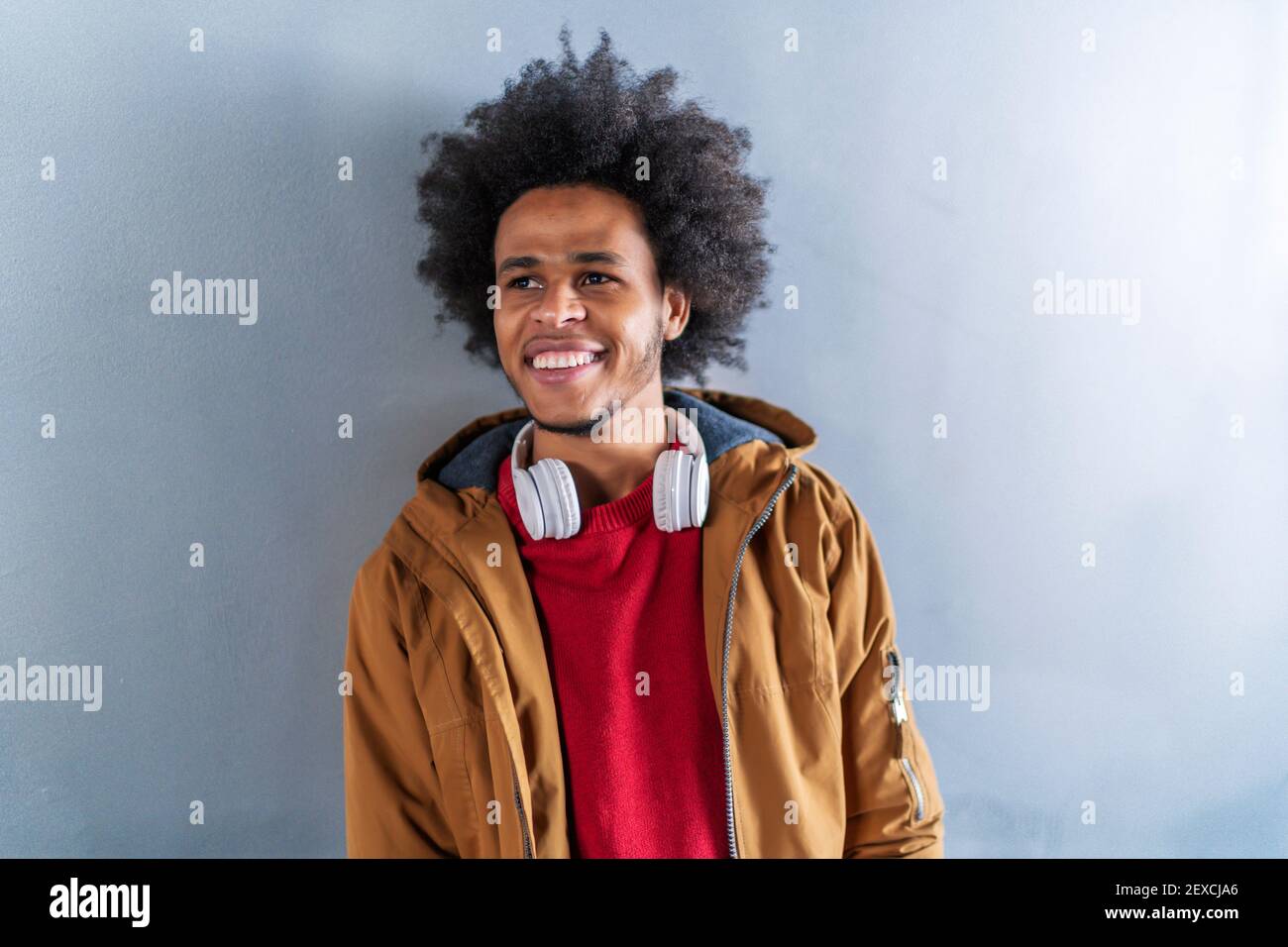 Cheerful afro young man hi-res stock photography and images - Alamy