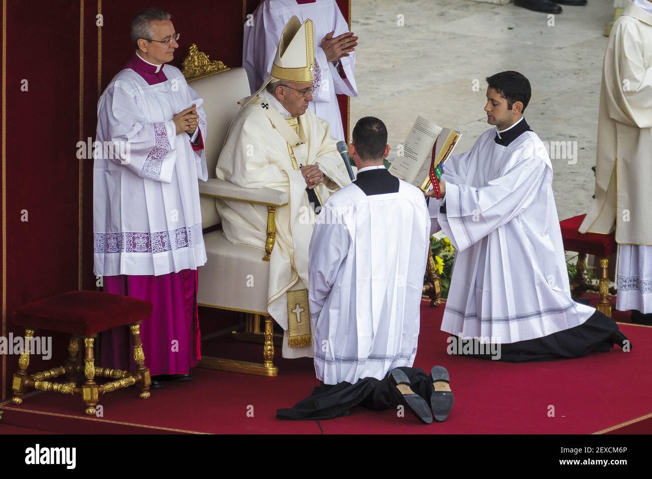 Pope Francis celebrates a Holy Mass for the canonization of four new